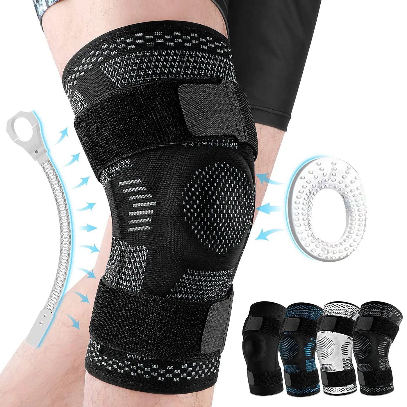 Sports Knee Pads with Side Stabilizers