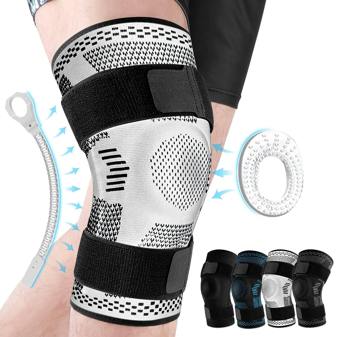Sports Knee Pads with Side Stabilizers
