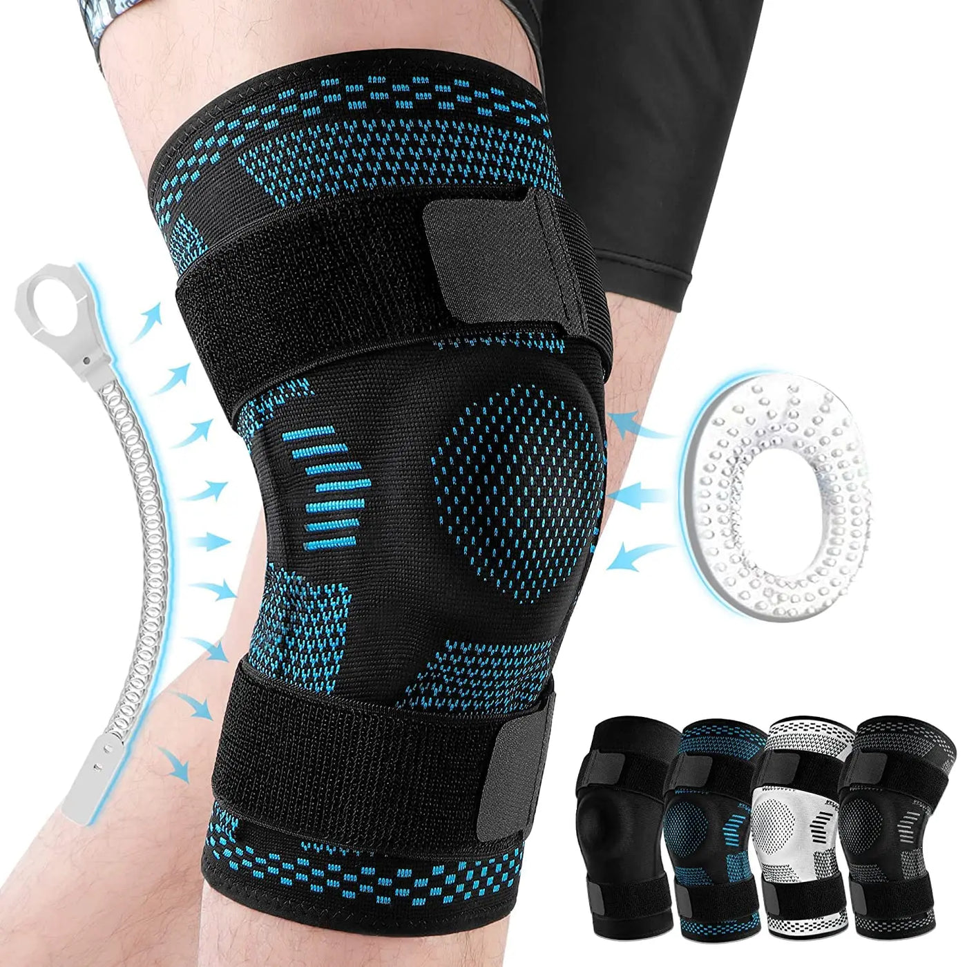 Sports Knee Pads with Side Stabilizers