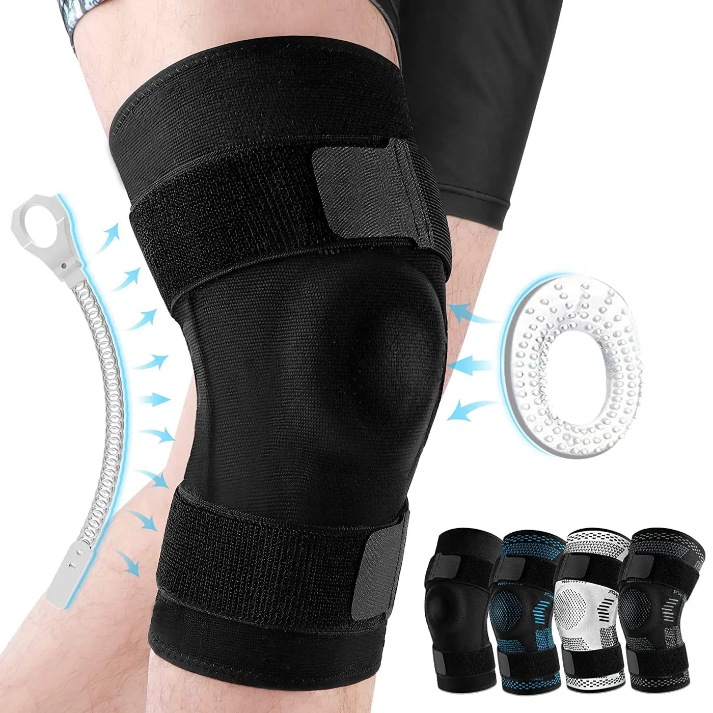 Sports Knee Pads with Side Stabilizers